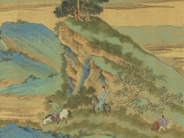 明仇英遊騎圖　卷