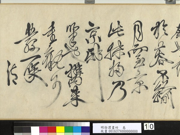 明徐渭畫竹　卷