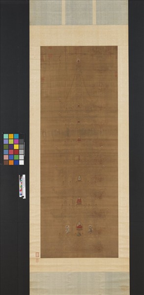 宋趙善杠書金剛經塔　軸