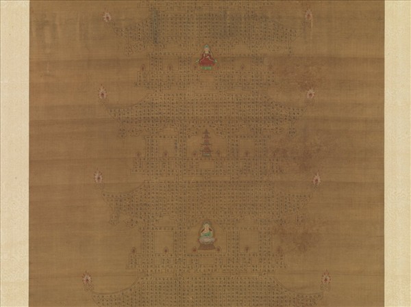 宋趙善杠書金剛經塔　軸