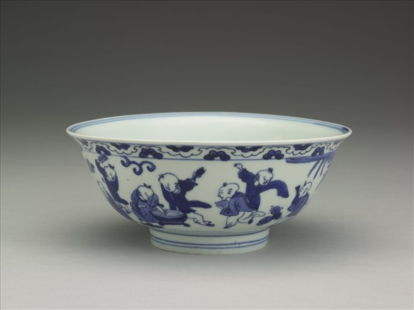 青花嬰戲圖碗