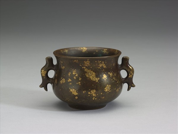 鎏金雙耳銅爐