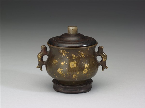 鎏金雙耳銅爐