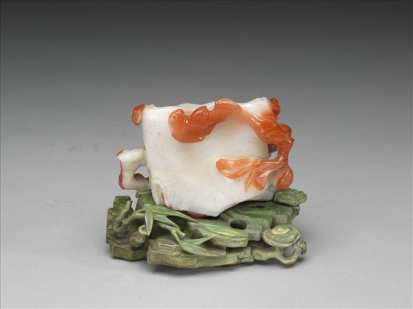 瑪瑙福壽桃幹形水洗