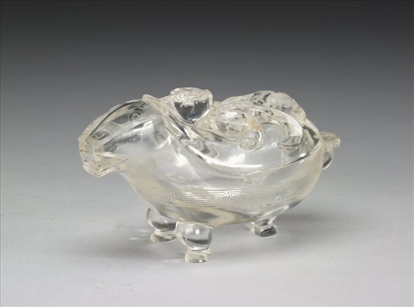 水晶獸形匜式水注