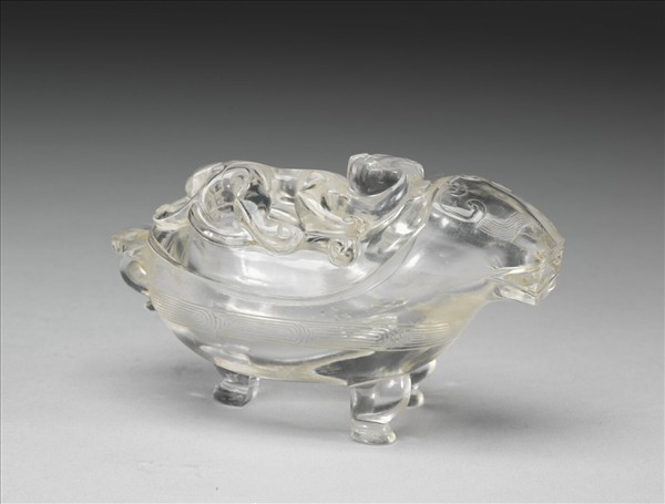 水晶獸形匜式水注