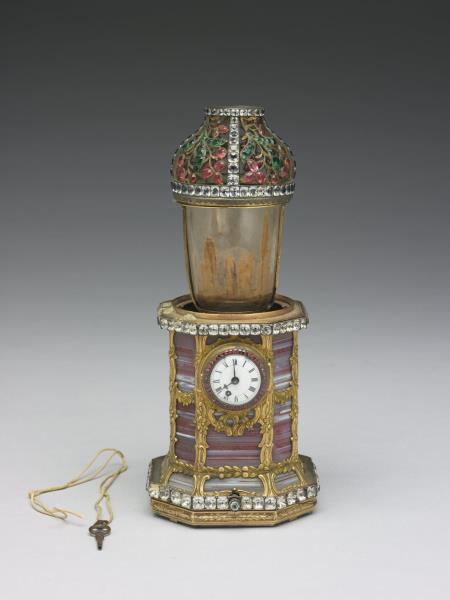 西洋瑪瑙嵌鐘燭台- 故宮