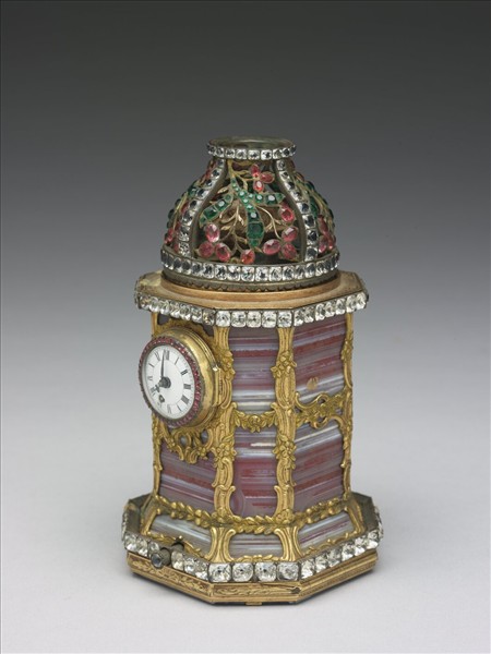 西洋瑪瑙嵌鐘燭台