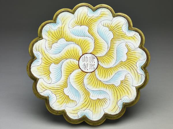 銅胎畫琺瑯鳳紋盤