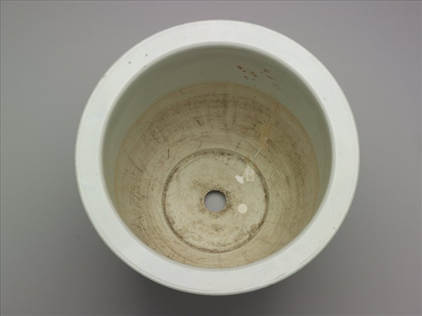 粉彩藤蘿月季花鳥紋盆