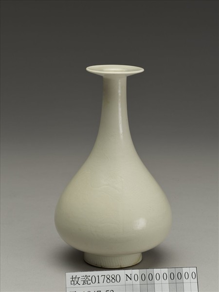 白瓷劃花丹鳳朝陽紋玉壺春瓶