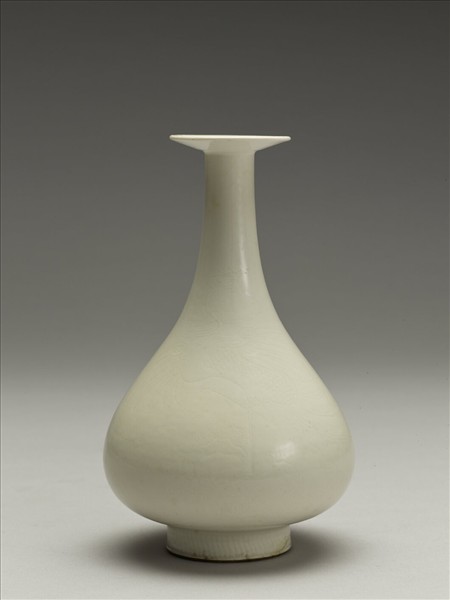 白瓷劃花丹鳳朝陽紋玉壺春瓶