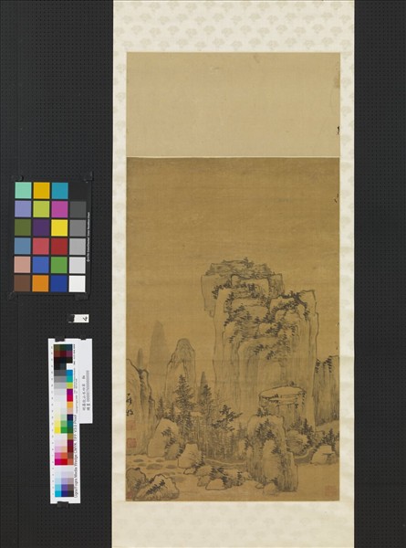 明羅牧山水四屏　軸