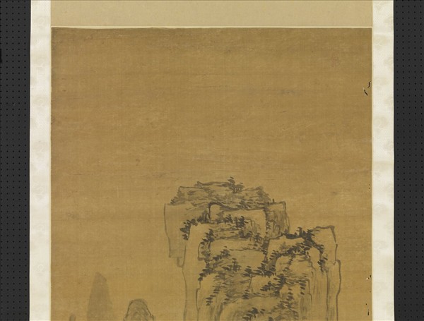 明羅牧山水四屏　軸