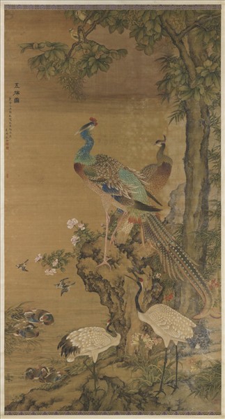 清沈銓五倫圖　軸