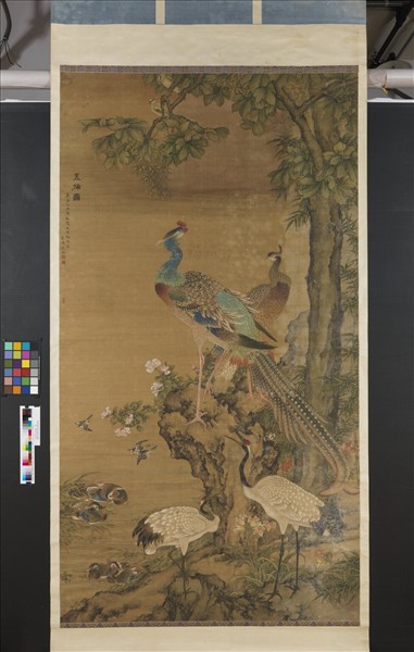 清沈銓五倫圖　軸