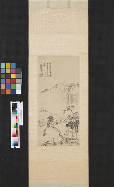 清李世倬仿雲林山水　軸