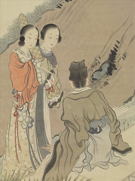 民國黃山壽人物四屏　軸　東山絲竹