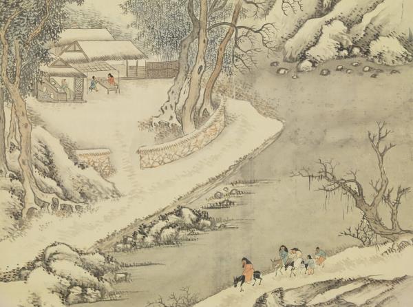 民國張伯英山水　軸