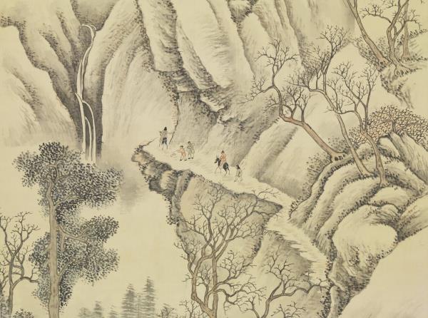 民國張伯英山水　軸