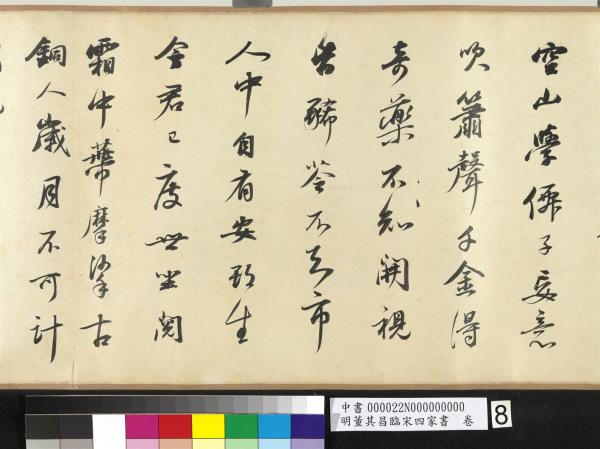 明董其昌臨宋四家書　卷