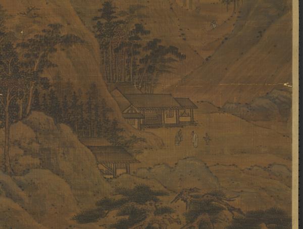 元趙雍江山放艇圖　軸