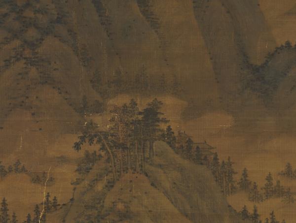 元趙雍江山放艇圖　軸