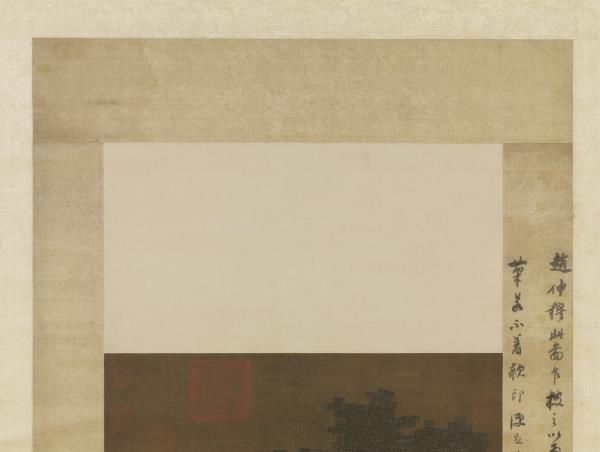 元趙雍春郊遊騎圖　軸