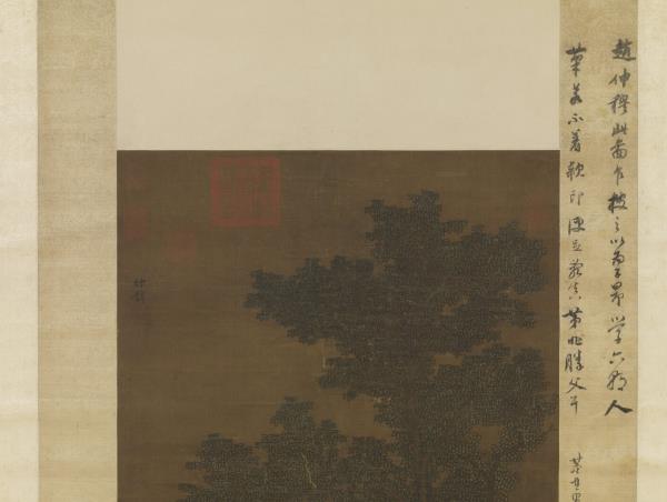 元趙雍春郊遊騎圖　軸