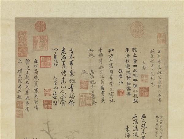 明顧正誼雲林樹石　軸