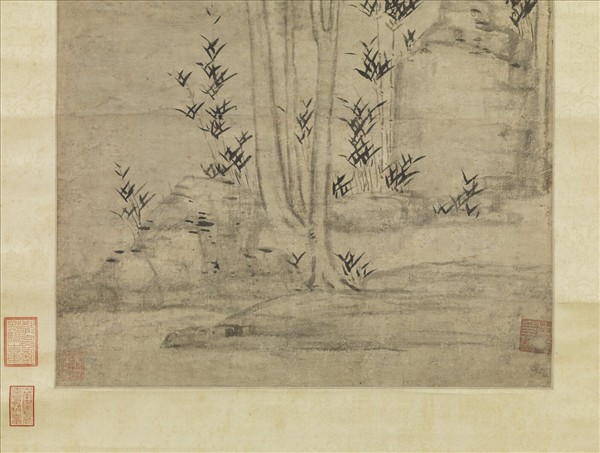 明顧正誼雲林樹石　軸