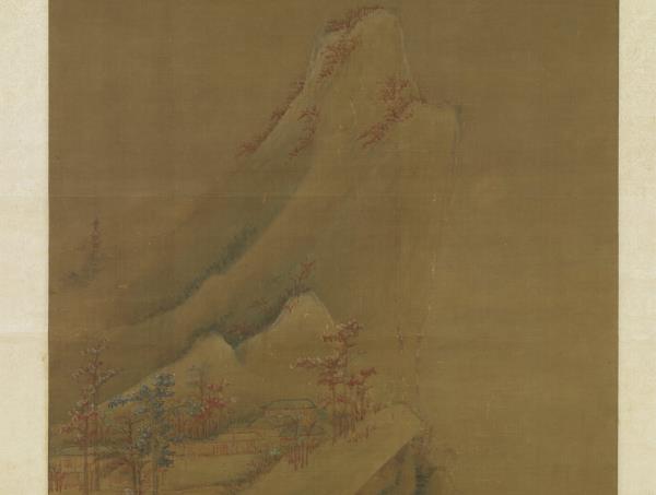 明趙左秋山紅樹圖　軸