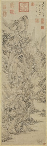 明侯懋功倣元人筆意　軸