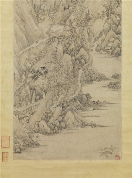 明侯懋功倣元人筆意　軸