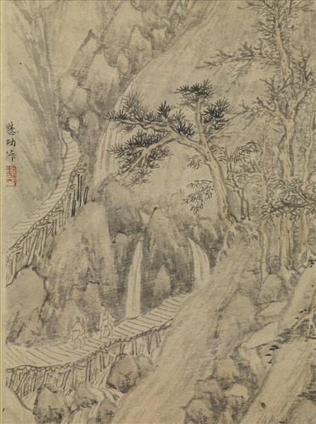 明侯懋功倣元人筆意　軸