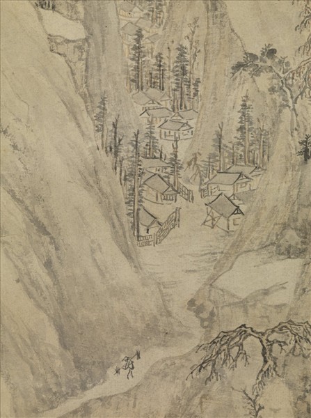 明侯懋功倣元人筆意　軸