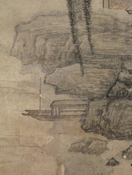 元張雨仿鄭虔林亭秋爽圖　軸