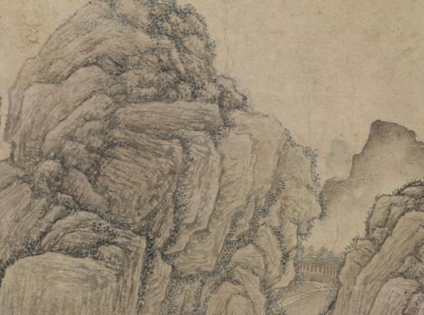 元張雨仿鄭虔林亭秋爽圖　軸