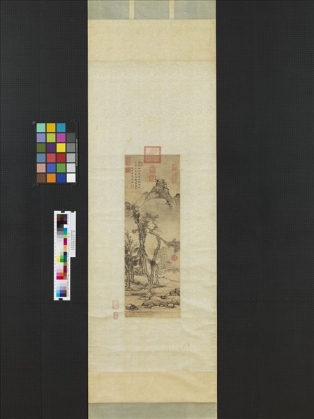 明項聖謨踈林秋雨　軸