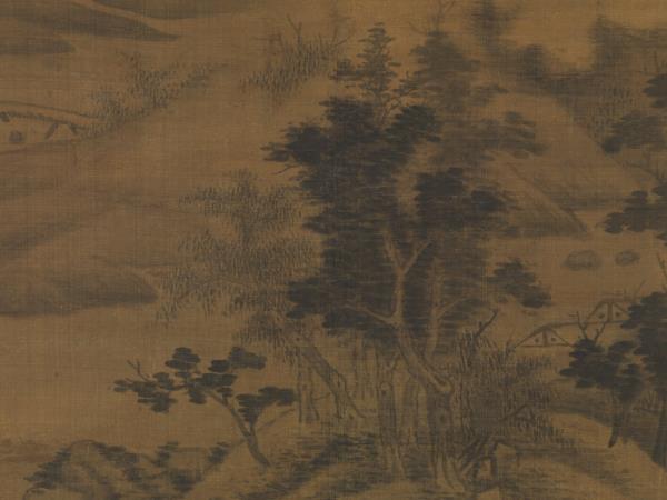 元高克恭青山白雲　軸