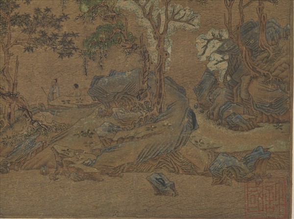 宋趙宗漢雁山敘別　軸