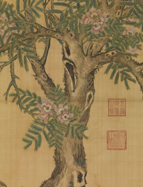 清郎世寧畫十駿犬雪爪盧　軸