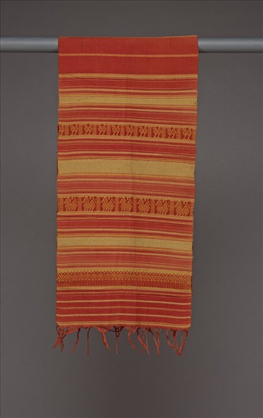 寮國 紅黃條紋長巾