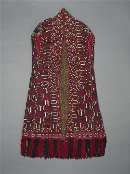 土庫曼 多彩刺繡蓋頭衣(雀兒比)