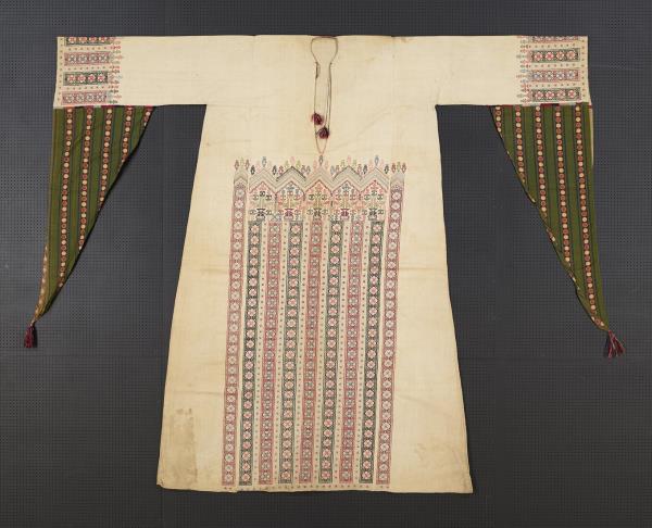 巴勒斯坦 亞麻地多彩刺繡長衫