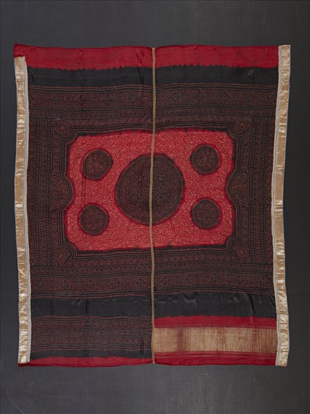 印度 紅地紮染頭巾