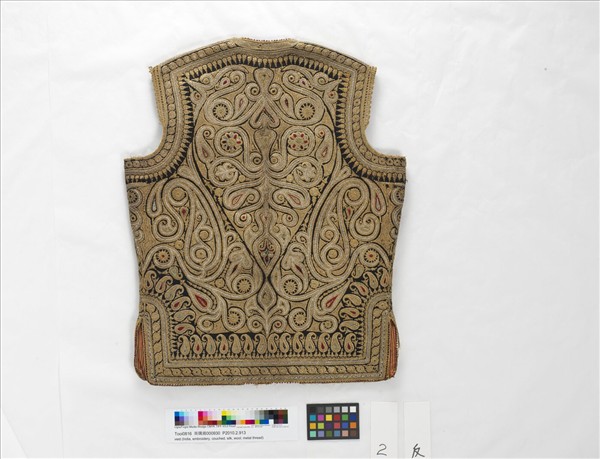 喀什米爾 金線刺繡背心