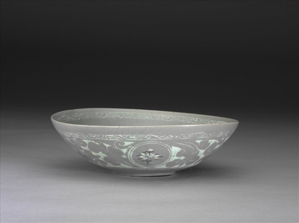 韓國 高麗時代 青瓷象嵌雙魚紋缽