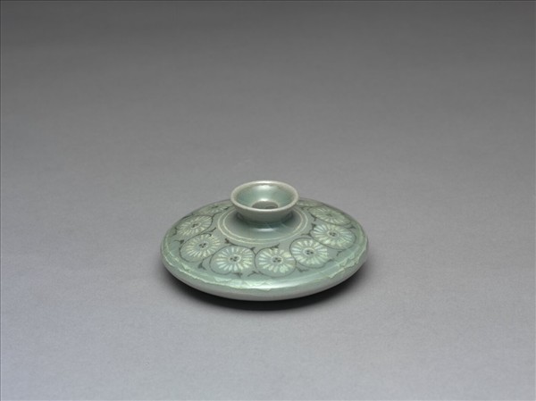 韓國 高麗時代 青瓷象嵌菊花紋油壺