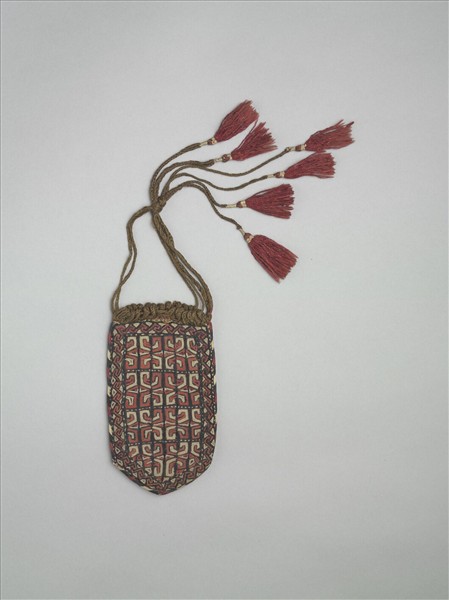 土庫曼 多彩幾何刺繡袋